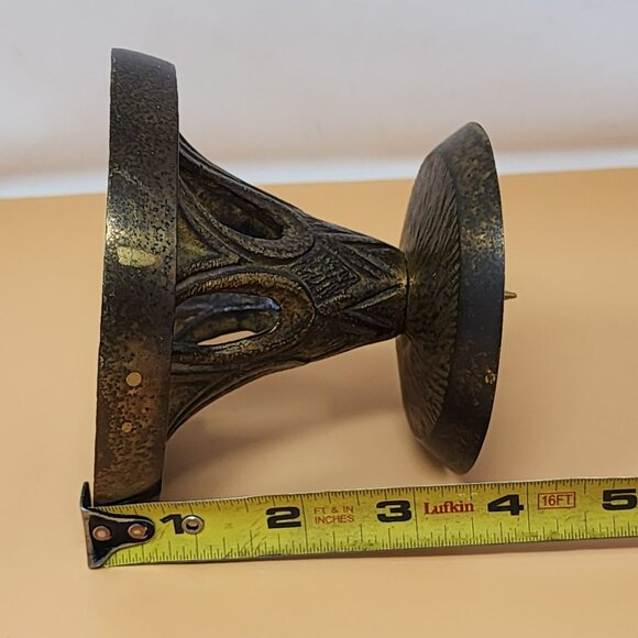 Pair Of Vintage Mid-Century Modern Brass Candle Holders - Picture 12 of 12